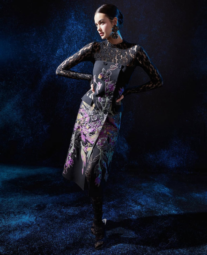 Custom-made blouse & skirt set