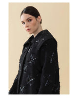 Hiraeth Leather Embroidered Coat